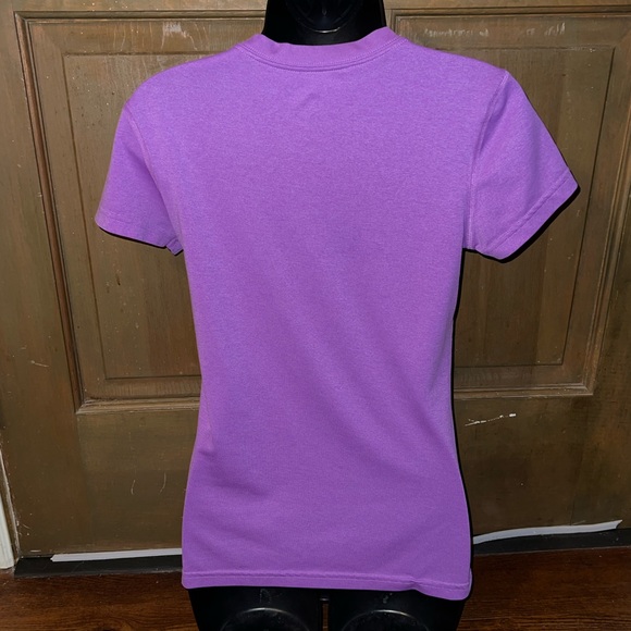 Nike Women's Dri Fit Short Sleeve Purple Activewear Shirt Size XS - Picture 4 of 8